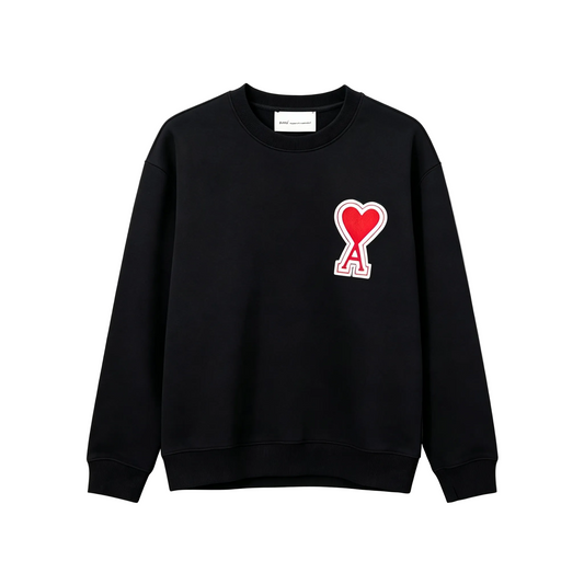 AMI Paris Ami de Cœur Sweatshirt | Black / White / Pink / Apricot