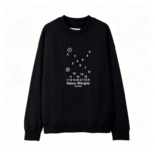Maison Margiela Scattered Number Graphic Crewneck Sweatshirt