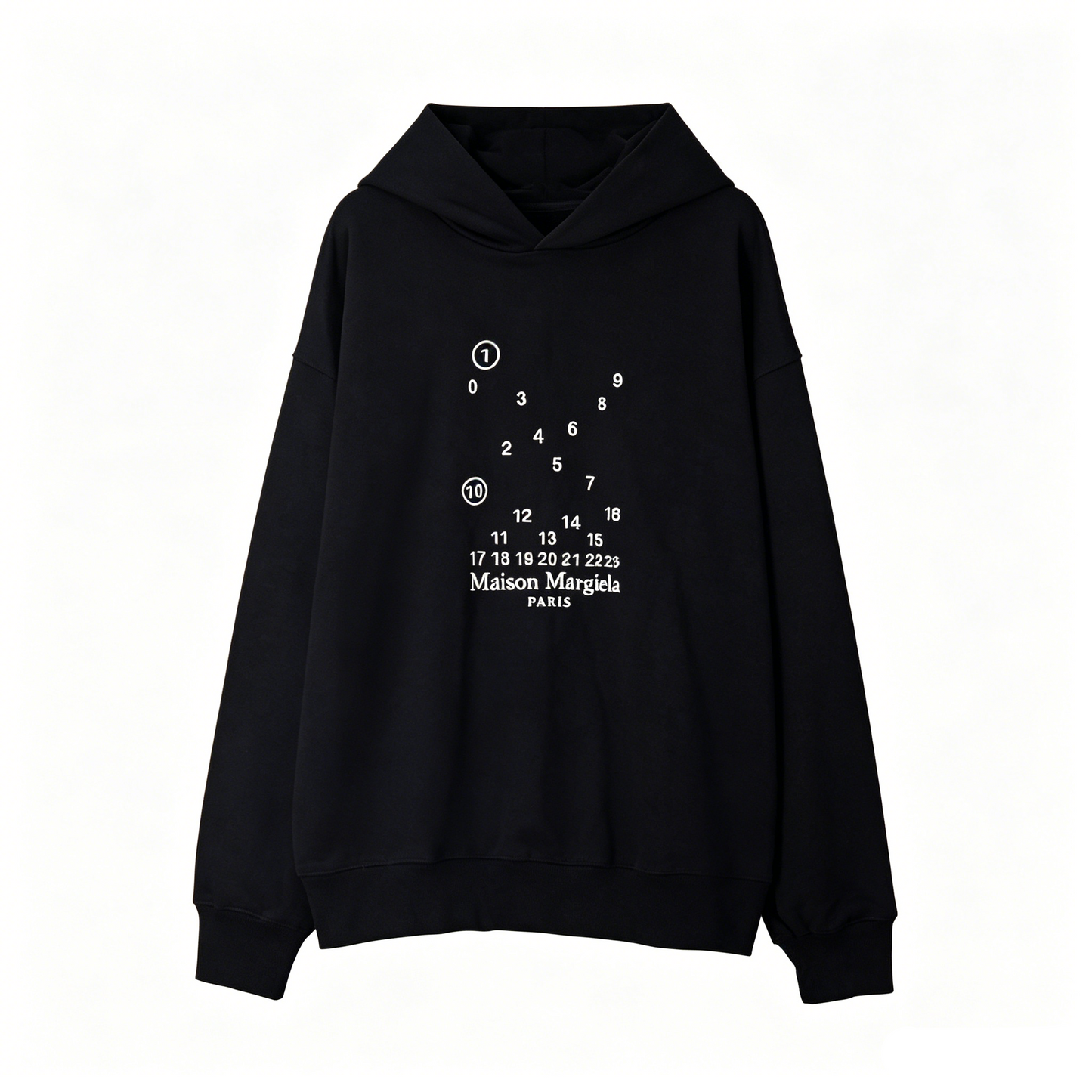 Maison Margiela Scattered Constellation Numeric Print Pullover Hoodie