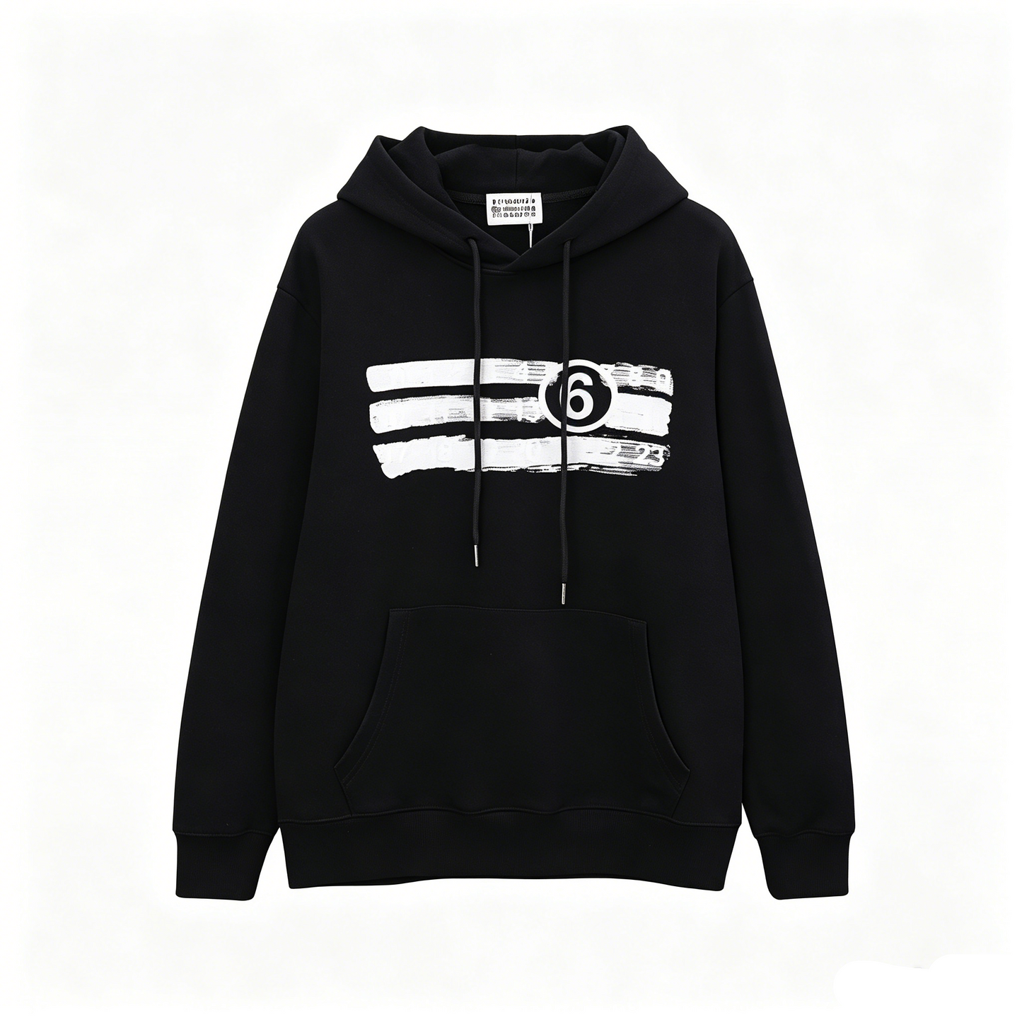 MM6 Maison Margiela Triple Brushstroke Number 6 Logo Pullover Hoodie
