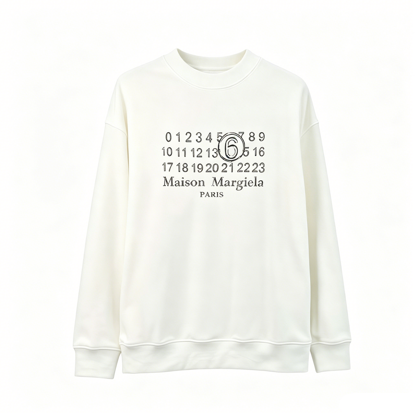 Maison Margiela MM6 Number Print Crewneck Sweatshirt