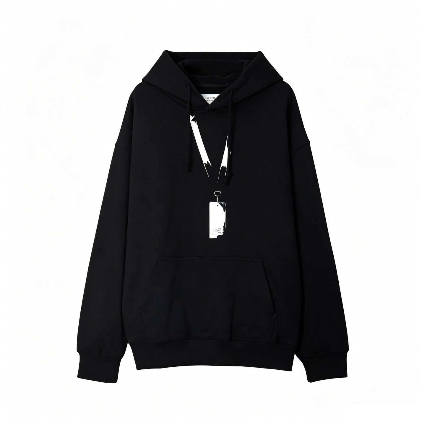 Maison Margiela Lanyard Tag Drawstring Pullover Hoodie