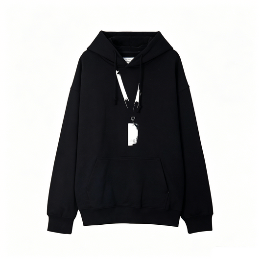 Maison Margiela Lanyard Tag Drawstring Pullover Hoodie