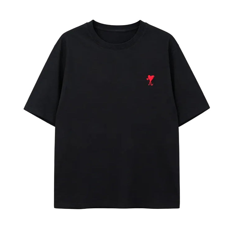 AMI Paris Ami de Cœur T-Shirt | Black / Red