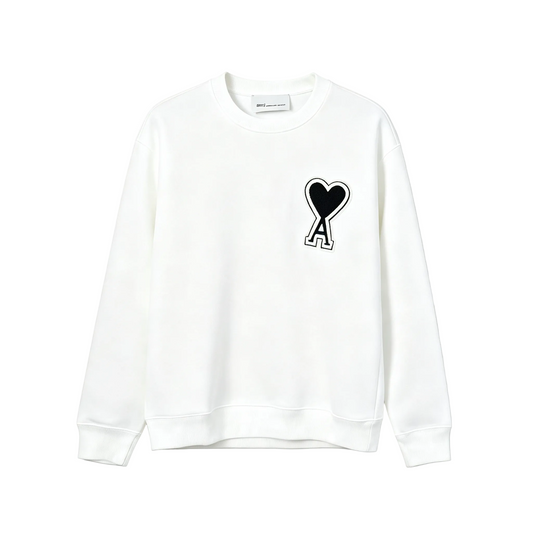 AMI Paris Ami de Cœur Tonal Sweatshirt | White / Blue / Green / Black / Grey