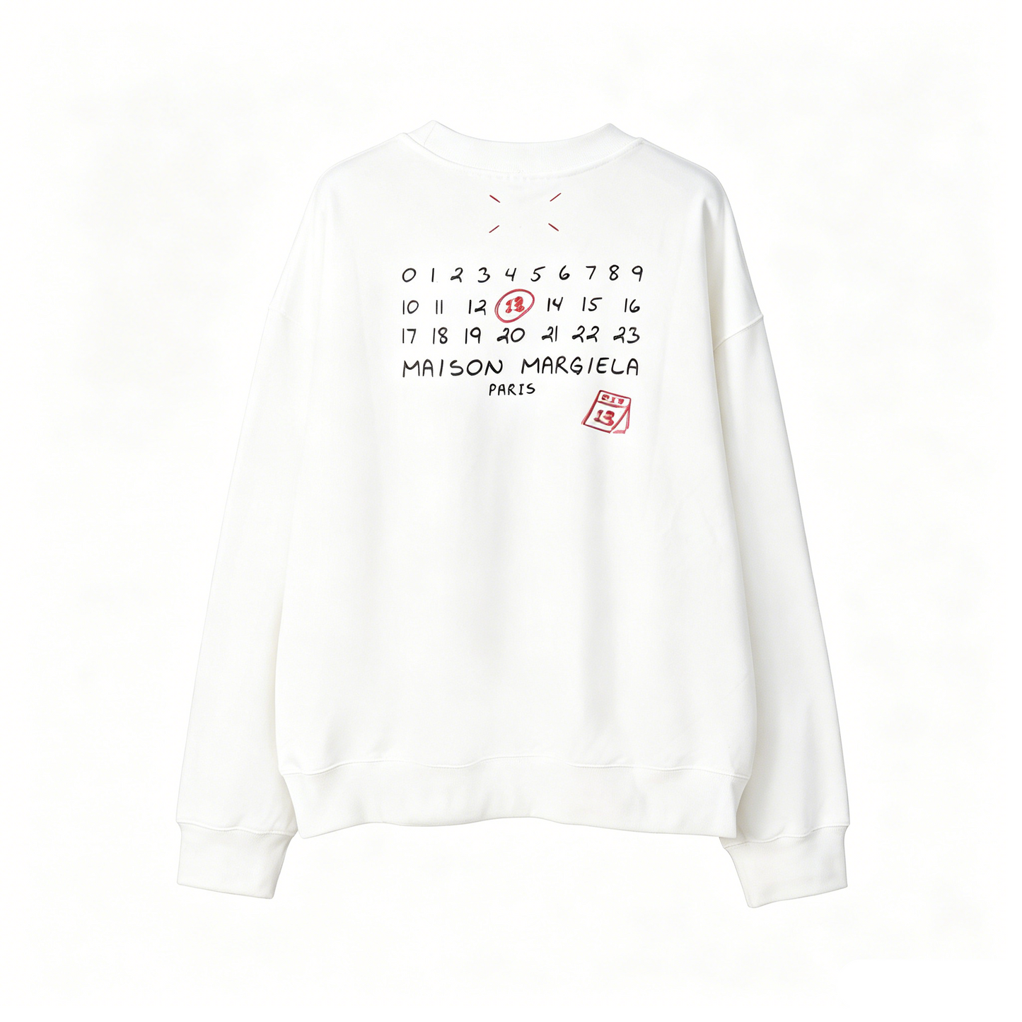 Maison Margiela Four-Stitch Logo Crewneck Sweatshirt