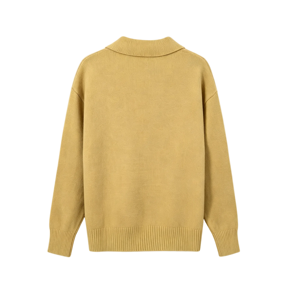 AMI Paris Ami de Cœur Knit Polo Sweater | White / Brown / Grey / Apricot