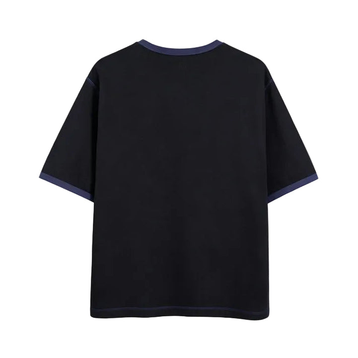 AMI Paris Ami de Cœur Ringer T-Shirt | Black / Slate Blue