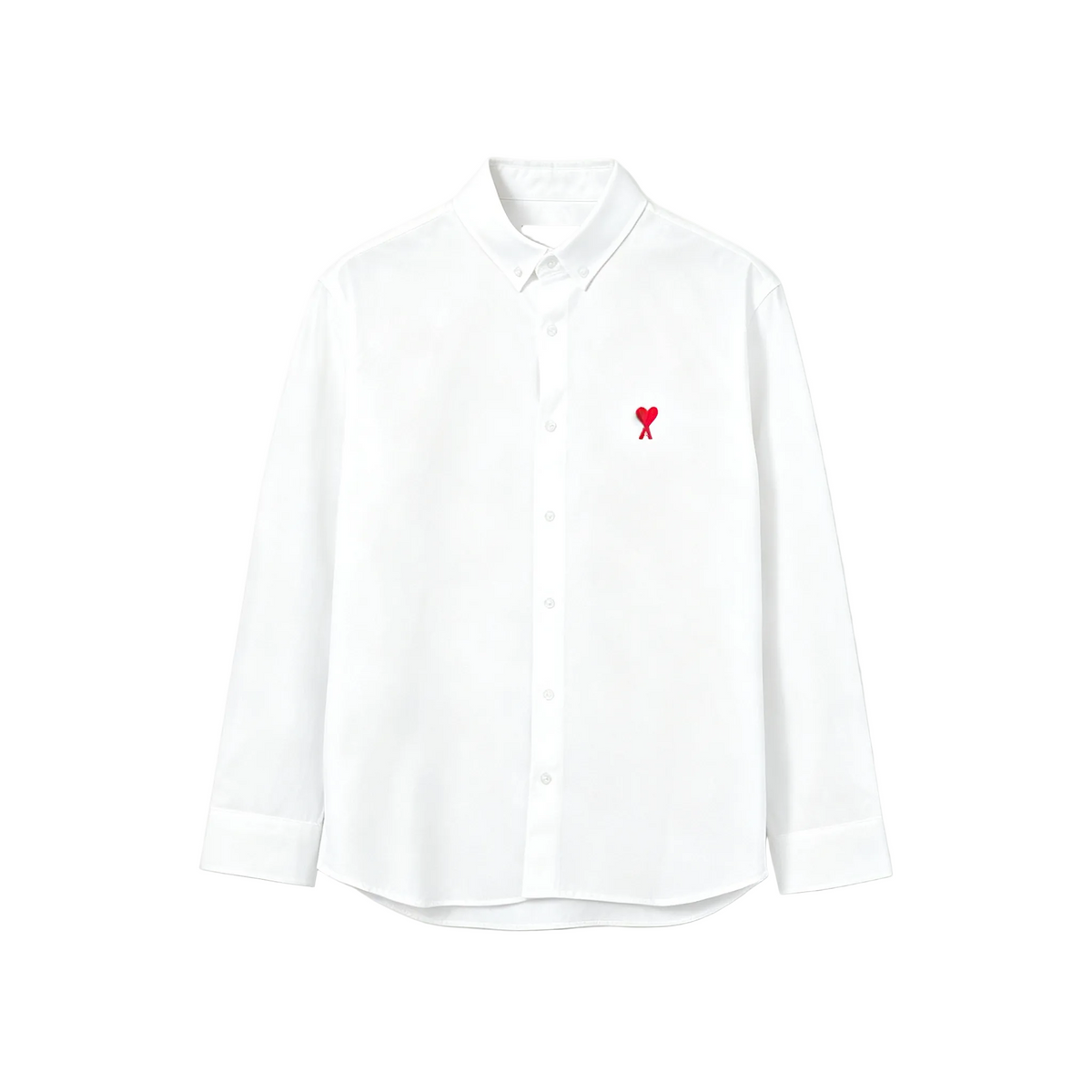 AMI Paris Ami de Cœur Oxford Shirt | White / Black / Grey
