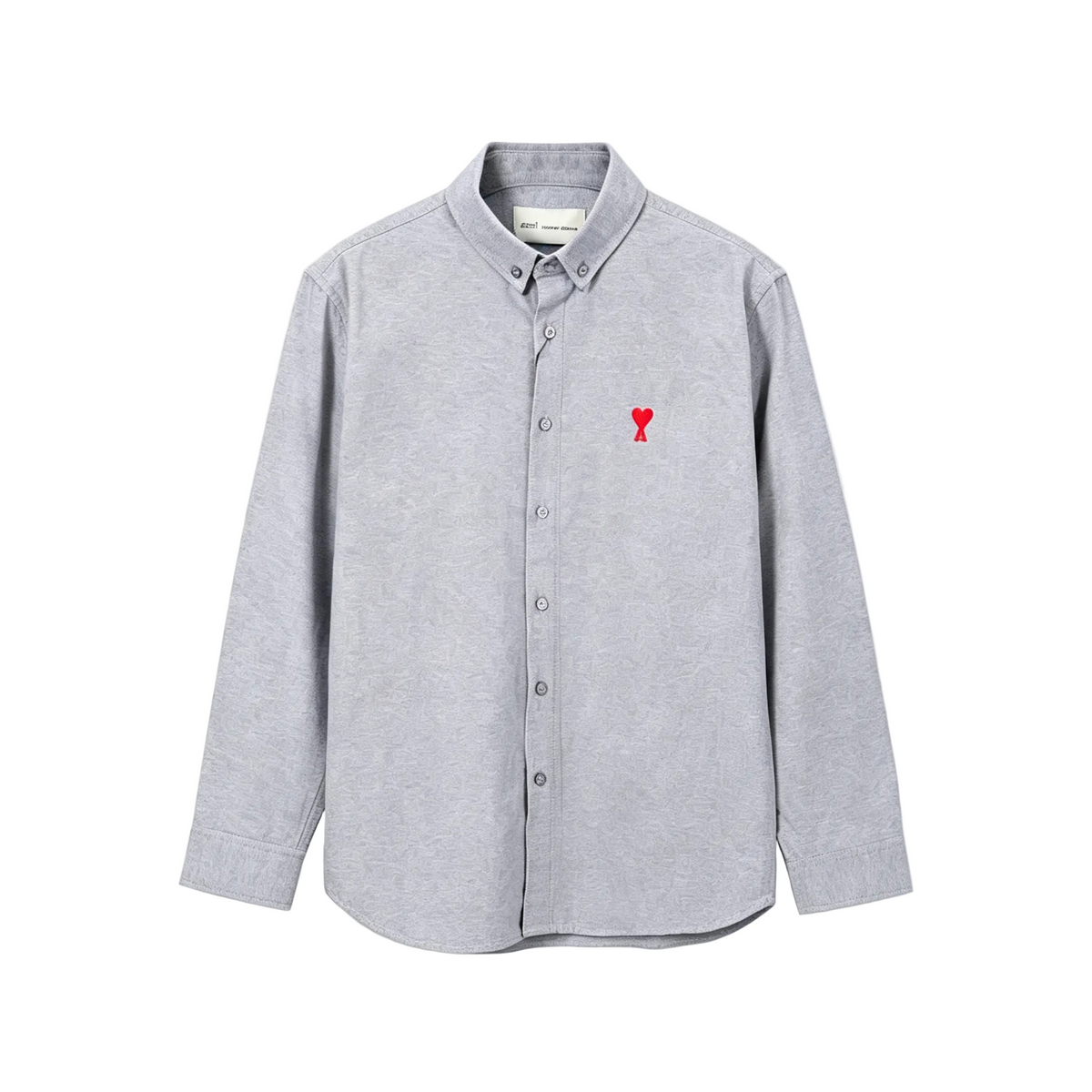 AMI Paris Ami de Cœur Oxford Shirt | White / Black / Grey