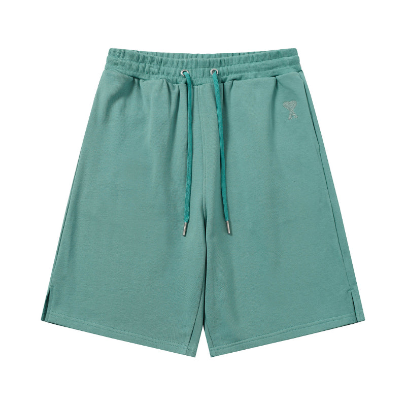 AMI Paris Ami de Cœur Fleece Shorts | Apricot / Green / Black / Brown