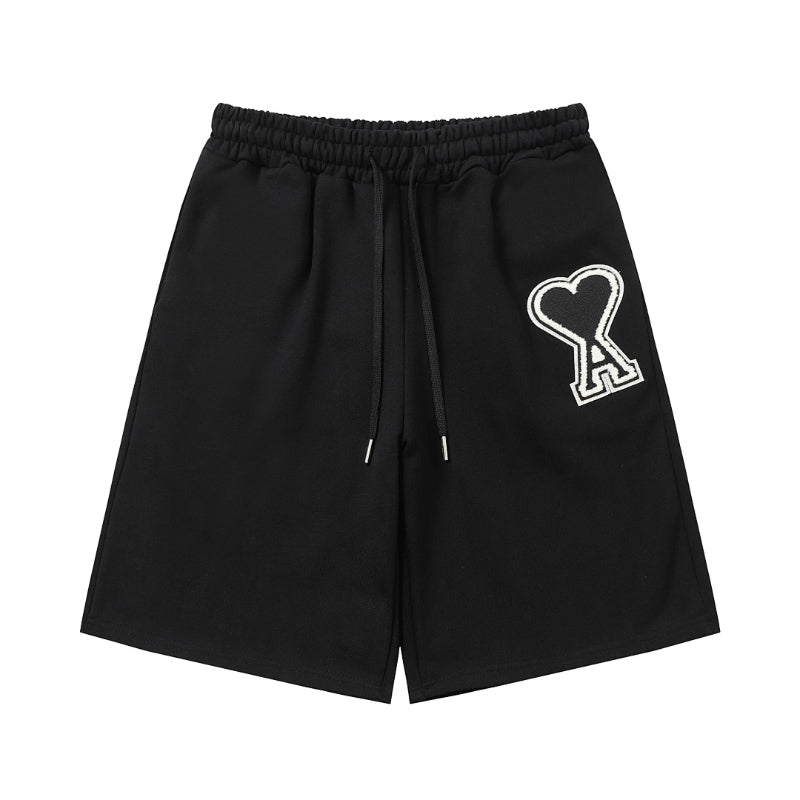 AMI Paris Ami de Cœur Logo Patch Fleece Shorts | 6 Colors