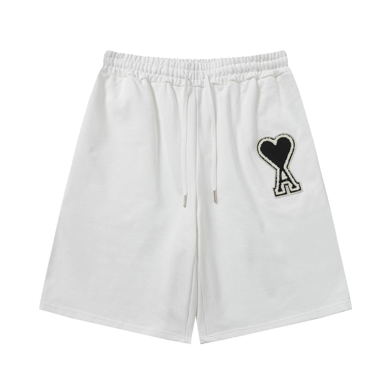 AMI Paris Ami de Cœur Logo Patch Fleece Shorts | 6 Colors