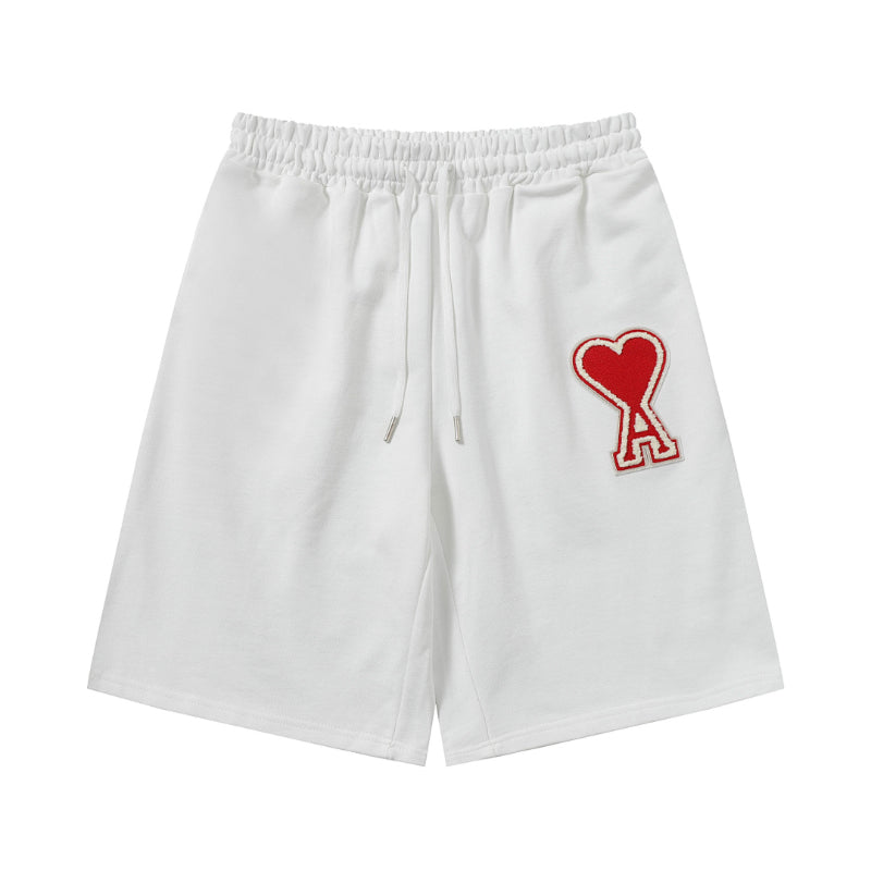 AMI Paris Ami de Cœur Logo Patch Fleece Shorts | 6 Colors