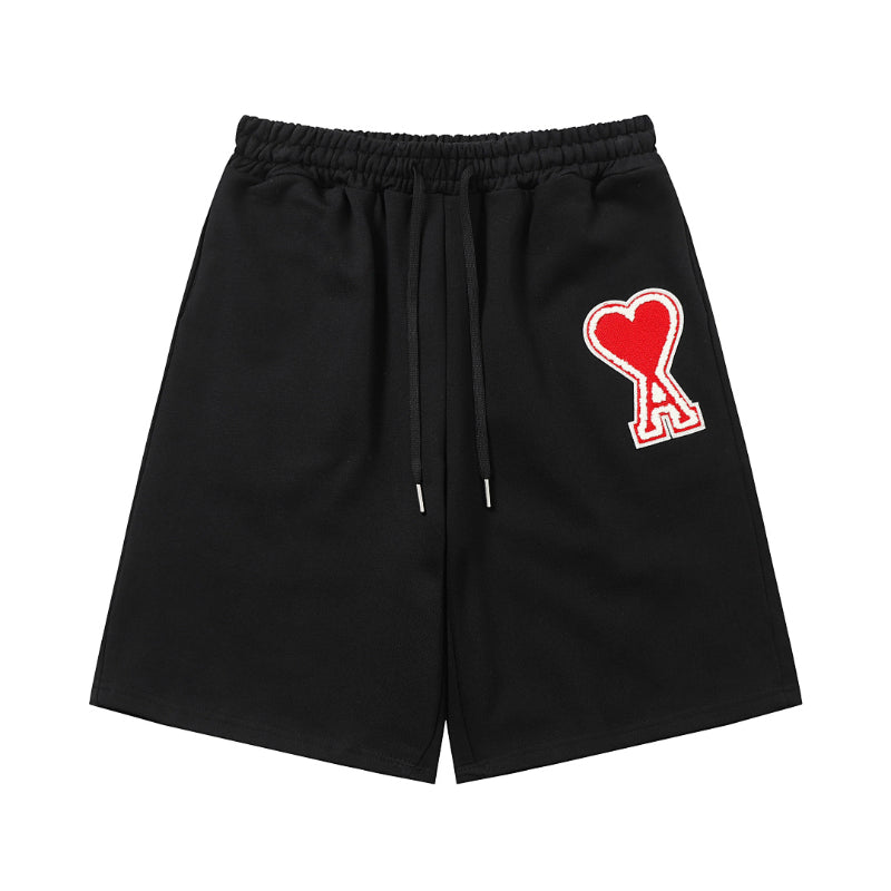 AMI Paris Ami de Cœur Logo Patch Fleece Shorts | 6 Colors