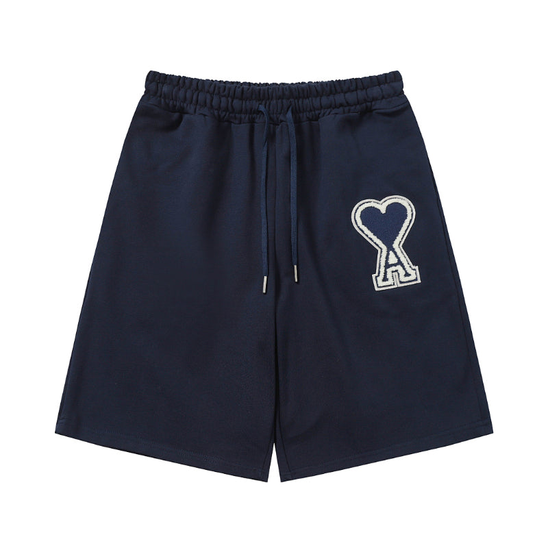 AMI Paris Ami de Cœur Logo Patch Fleece Shorts | 6 Colors