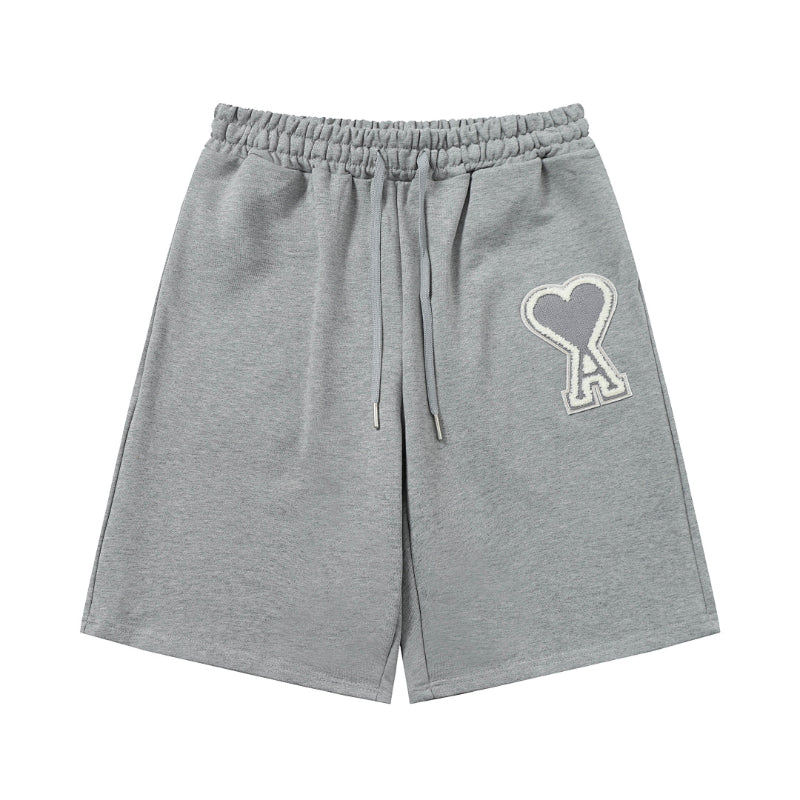 AMI Paris Ami de Cœur Logo Patch Fleece Shorts | 6 Colors