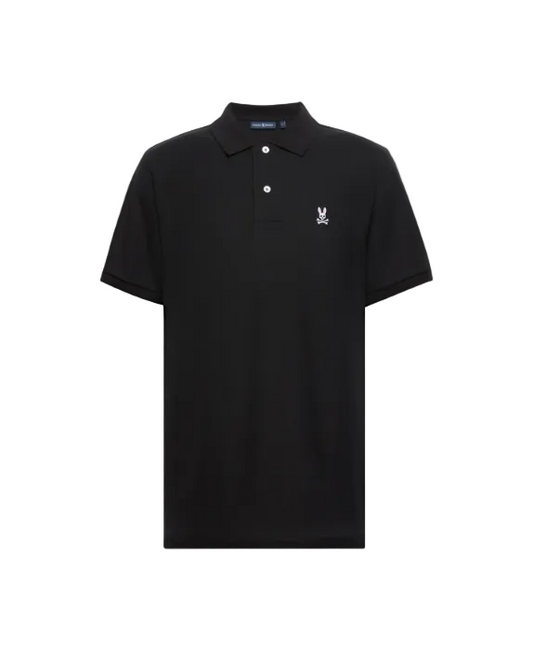 Psycho Bunny Micro Logo Polo – Black Minimalist Left Chest Streetwear Polo Shirt
