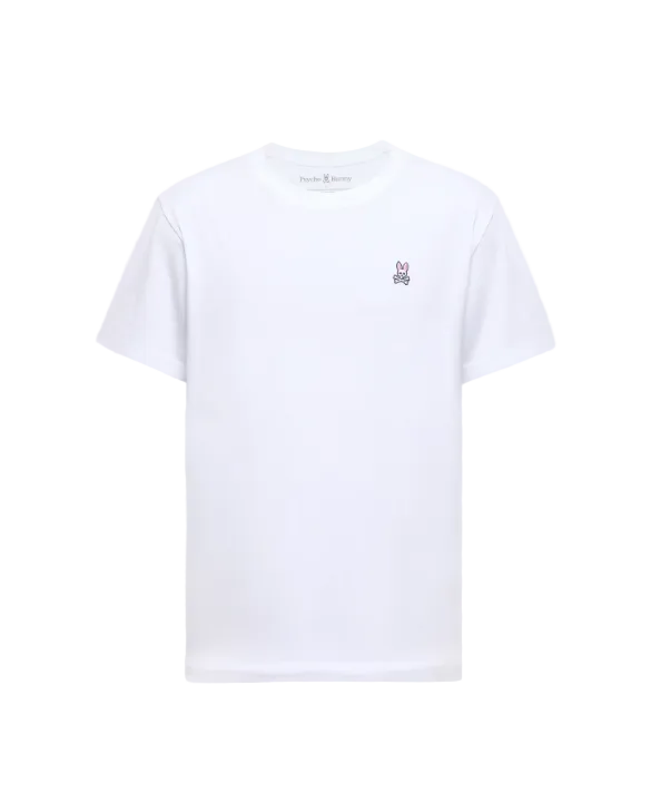 Psycho Bunny Micro Logo Tee – White Minimalist Left Chest Streetwear T-Shirt