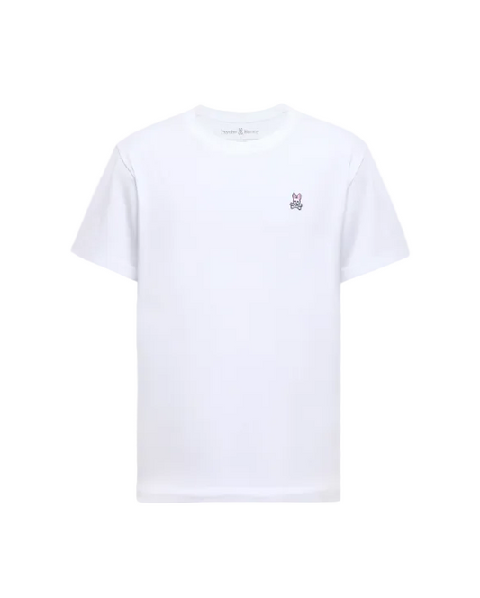 Psycho Bunny Micro Logo Tee – White Minimalist Left Chest Streetwear T-Shirt