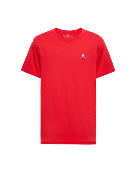 Psycho Bunny Micro Logo Tee – Red Minimalist Left Chest Streetwear T-Shirt
