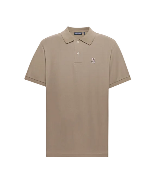 Psycho Bunny Micro Logo Polo – Khaki Minimalist Left Chest Streetwear Polo Shirt