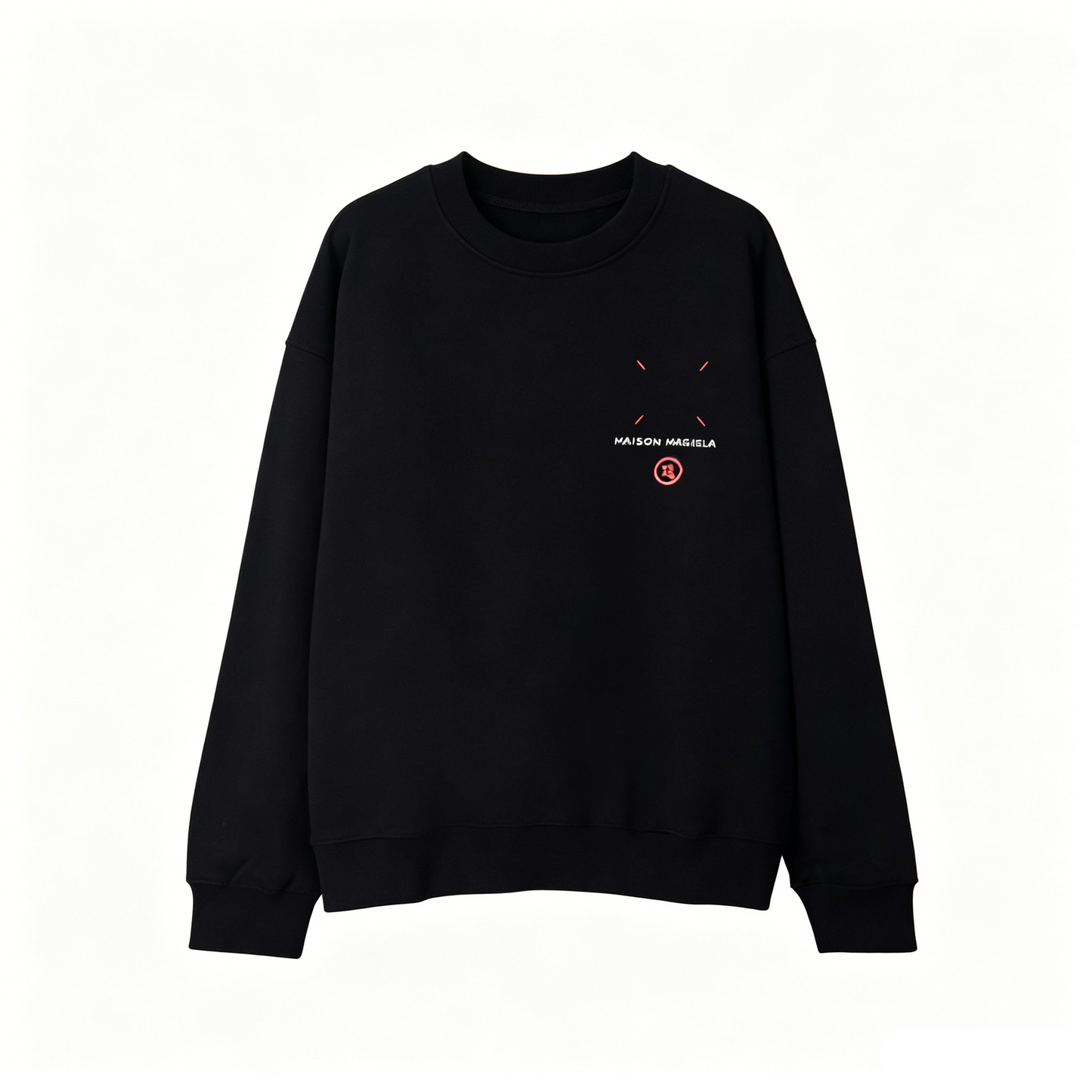 Maison Margiela Four-Stitch Logo Crewneck Sweatshirt