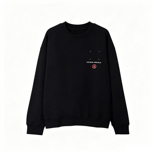 Maison Margiela Four-Stitch Logo Crewneck Sweatshirt